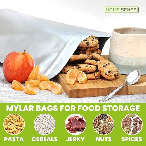 30 Mylar Bags for Food Storage 1 Gallon - Extra Thick 15 Mil - Long Term & Food Grade - Mylar Bags with Oxygen Absorbers 400cc- Zipper, Resealable, Stand-up Gousset - Bolsas Mylar con Abosrbentes - Image 5