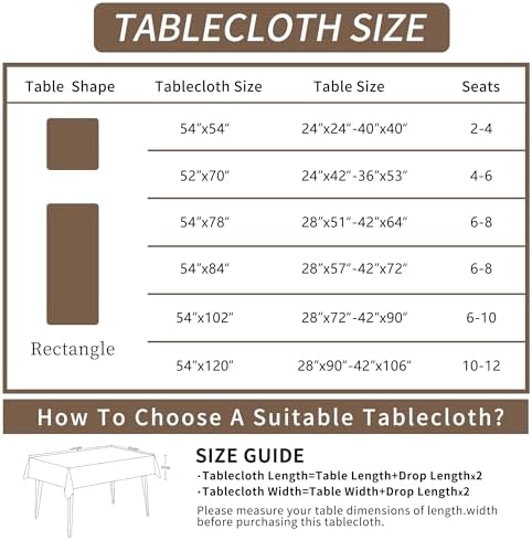 Rectangle Table Cloth,100% Waterproof Tablecloth OilProof SpillProof Vinyl Table Cloth, Wipe Clean Plastic Table Cover for Dining, Camping, Indoor and Outdoor 54" x 84",Midnight Foliage - Image 5