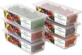 6 Pack 1.5L Fruit Storage Containers for Fridge with Removable Drain Tray by SILIVO