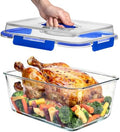 Razab 6500ml / 220 Oz / 28 Cups Extra Large Glass Food Storage Containers with Lids - Leakproof Glass Meal Prep Containers with Locking Lids for Roasting & Storing Leftover - Microwave & Oven Safe by RazabHomeGoods