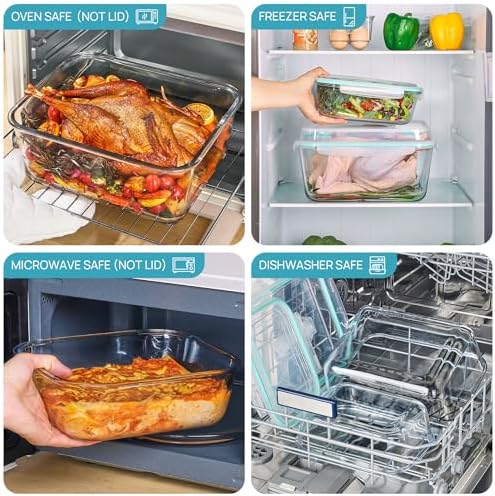 Vtopmart 220oz + 76.4oz Extra Large Glass Storage Containers Set - Image 6