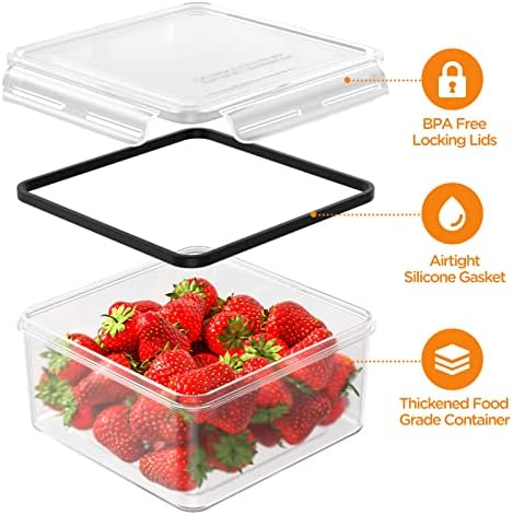 HOMETALL 52 Piece Airtight Food Storage Containers Set with Lids (26 Containers & 26 Lids),100% Leakproof Plastic Meal Prep Container Reusable, BPA Free Kitchen and Pantry Organization - Labels & Pen - Image 3