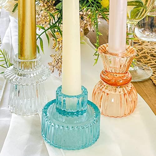 Kate Aspen Vintage Ribbed Glass Black Candlestick Holders, Pillar Candle, Tealight & Votive Candle Holders (Set of 6, 3 Assorted Sizes), Dining Table Decor, Shelf Decor, Centerpiece - Image 2
