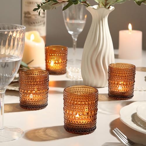 36 Pack Votive Candle Holders, Amber Candles Holders for Christmas - Image 6