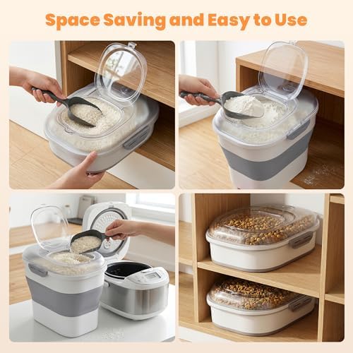 50 Lbs Rice Storage Container, Collapsible Pet Food Container - Image 5