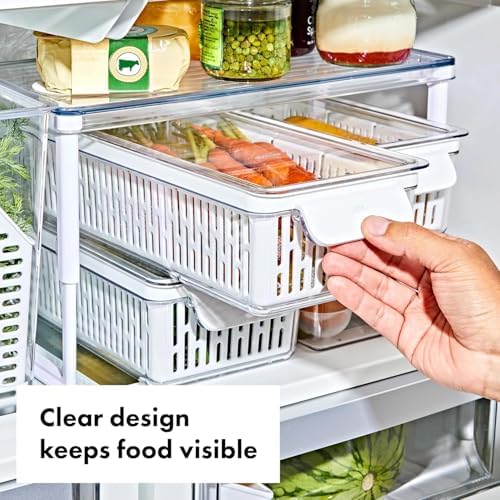 OXO Good Grips Produce Saver Long Bin, 14.8 x 5.9 x 3.6 in (Pack of 4) - Image 6