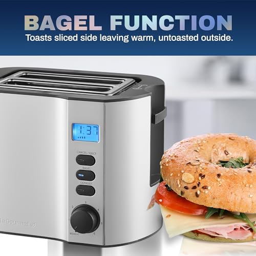 Elite Gourmet 2-Slice Toaster, Extra-Wide Slot, 6 Settings, Warming Rack - Image 2