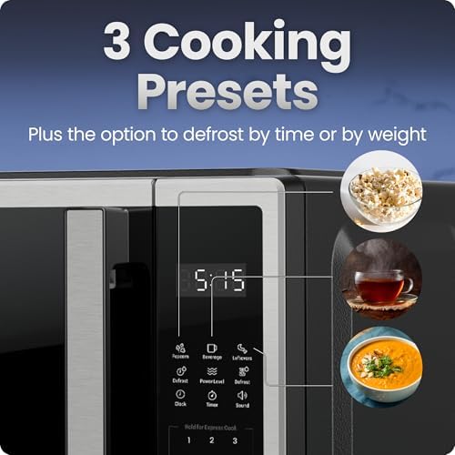 Chefman Compact Countertop Microwave, 0.7 Cu Ft, 700W, Stainless - Image 3