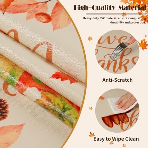 Rectangle Table Cloth, 100% Waterproof Vinyl Tablecloth, 52" x 70" - Image 3