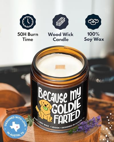 Funny Goldie Candle, Golden Retriever Gifts for Women and Men, Unique Funny Pet-Themed Gift Ideas, Best Present for Pet Lovers, Perfect Present for Dog Mom and Dog Dad, Birthday, Christmas, Gift-Ready - Image 2