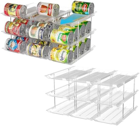 LXLXXL Can Organizer for Pantry Canned Food Storage Holder 3 Tier 2 Packs by LXLXXL