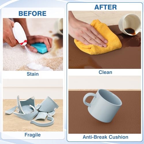 StepRite Kitchen Mats for Floor, 2-Pack Anti-Fatigue Rugs, Terracotta Brown - Image 4