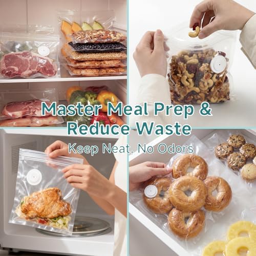 Mehomeli Reusable Vacuum Sealer Bags, 30 Medium Bags, 11in × 10.2in - Image 6