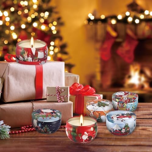 WPONSZU 16Pack Christmas Scented Candles, Gift Set 2.5oz Strong Fragrance Aromatherapy Candles,Portable Travel Tin Jar Candles Gifts for Home Scented Decoration Valentine'sDay - Image 3