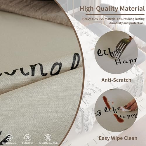 Rectangle Table Cloth,100% Waterproof Tablecloth OilProof SpillProof Vinyl Table Cloth, Wipe Clean Plastic Table Cover for Dining, Camping, Indoor and Outdoor 54" x 120",Midnight Foliage - Image 4