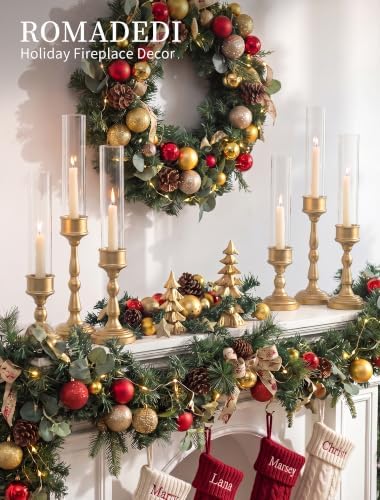 Romadedi Glass Hurricane Candle Holder, Gold Candlestick Holders, Set of 6 - Image 7
