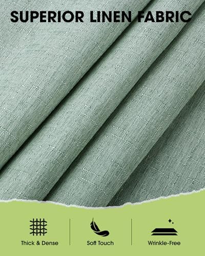 Pureegg Rectangle Linen Tablecloth Waterproof & Stain Resistant, Wrinkle-Free Table Cloth Adds Elegance and Protection, Ideal for Dining, Party, Wedding and Outdoor, 60 x 84 Inch, Sage Green - Image 2
