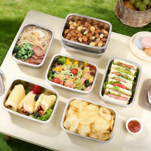 10 Pack 63oz Stainless Steel Food Storage Containers with Lids - Image 2