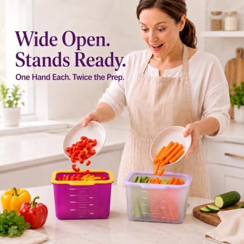 JOCXSPI 68 oz Magnetic Seal Silicone Reusable Food Storage Bags, 2 Pack - Image 3