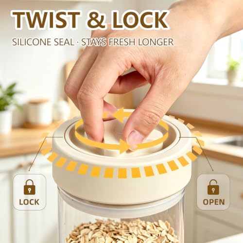 24oz Airtight Glass Storage Jar, Yogurt Container - Image 4