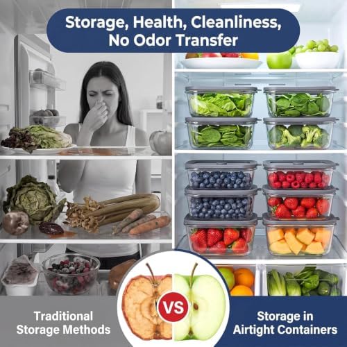 12 Pack Glass Food Storage Containers Set with Glass Lids - Image 5