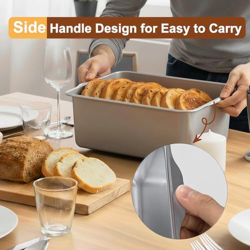 Gifhomfix Bread Box 304 Stainless Steel Bread Container, Dishwasher Safe Bread Storage for Homemade Bread, Time Recording Bread Storage Container with Lid and Handle - Image 4