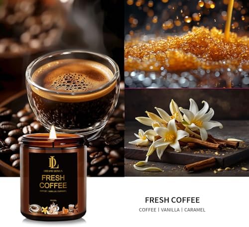 Fresh Coffee Candles, Coffee Scented Candle, Natural Soy Candles for Home Scented, Long Lasting with 50 Hour Burn Time, Gifts for Men Women - Image 2