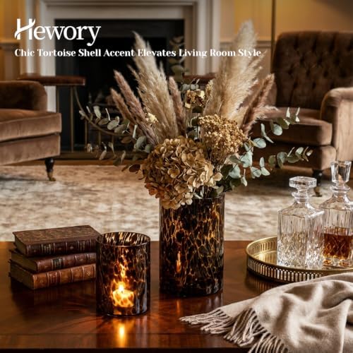 Hewory Tortoise Shell Candle Holder, Cheetah Print Candleholder, 2 Sizes - Image 3