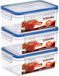 Tribello 38 oz Airtight Food Storage Containers with SnapTight Lids – Clear, Stackable, BPA-Free Meal Prep Containers for Kitchen, Freezer & Pantry Storage by Tribello