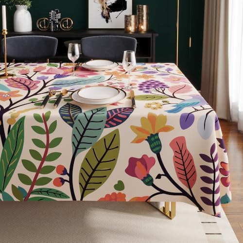 Rectangle Table Cloth,100% Waterproof Tablecloth Oil Proof Spill Proof Vinyl Table Cloth, Wipe Clean Plastic Table Cover for Dining, Camping, Indoor and Outdoor, 54"x54", Purple by Unknown