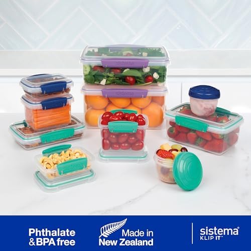 Sistema 20-Piece Food Storage Containers with Lids and Salad Dressing and Condiment Containers, Dishwasher Safe, Color May Vary - Image 6