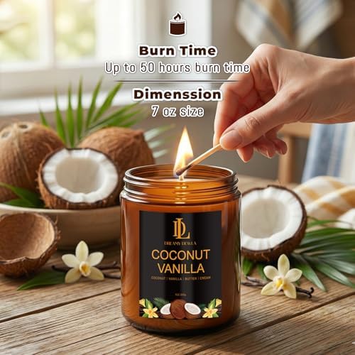 Scented Candles Set, 4 Pack Soy Candles for Home Scented, Candle Gifts for Men Women, Scents of Pineapple Cocktail/Coconut Vanilla/Pink Sands/Bahamian Breeze - Image 3