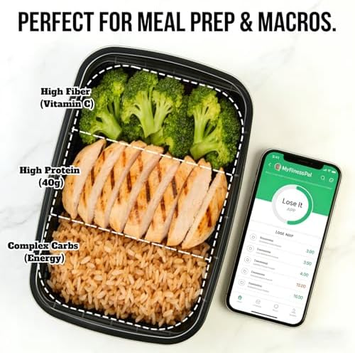 KUMD 50-Pack (100 Pieces) 32 oz Meal Prep Containers Reusable with Lids - Image 4