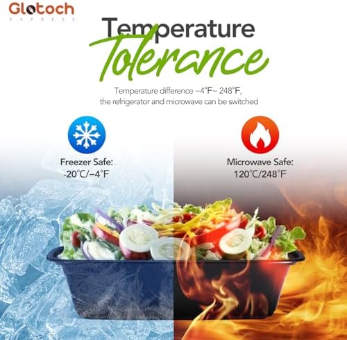 Glotoch Meal Prep Containers with Lids, 28 oz, 50 Pack (100-Piece) - Image 4