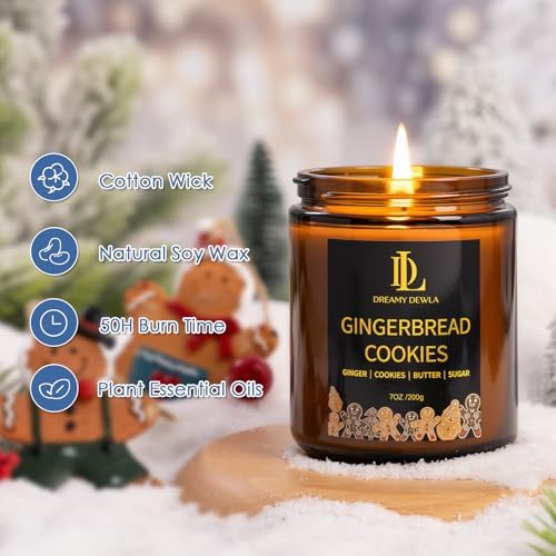 DL DREAMY DEWLA Winter Candles Set for Home Scented, 6 Pack 42oz, Soy Wax - Image 3