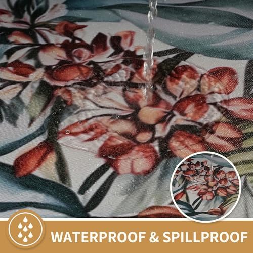 Rectangle Table Cloth,100% Waterproof Tablecloth Oil Proof Spill Proof Vinyl Table Cloth, Wipe Clean Plastic Table Cover for Dining, Camping, Indoor and Outdoor, 54"x78", Tropical Breeze - Image 2
