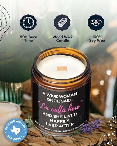Funny Divorce Candle, Cool Retirement and Divorce Gifts for Women, Best Gift for Women, Unique Farewell Presents for Colleagues Coworker Teacher, Happy Retirement Ideas for Her - Image 2