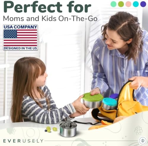 Microwavable Stainless Steel Food Containers, 5 Lunch Boxes, Garden Party - Image 3