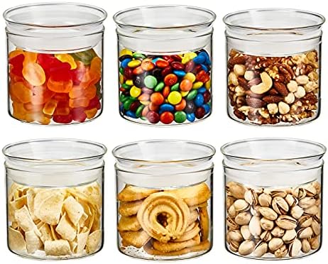 ZENS 17oz Glass Jars with Airtight Lid, Set of 4 Small Glass Storage Jars by ZENSLIFESTYLE