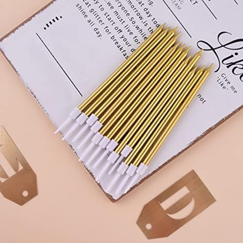PHD CAKE 36-Count Gold Long Thin Metallic Birthday Candles, Cake Candles, Birthday Parties, Wedding Decorations, Party Candles, Cake Decorations - Image 3