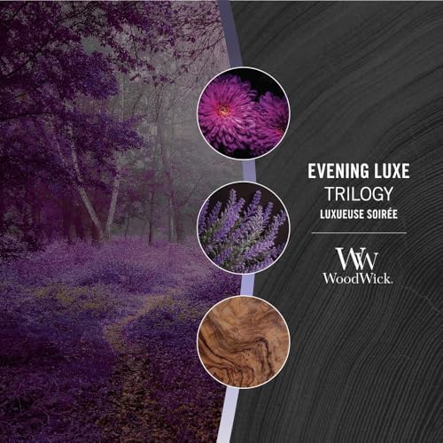 WoodWick Medium Hourglass Candle Evening Luxe - Premium Soy Blend Wax Pluswick Innovation Wood Wick Made in USA (Pack of 4) - Image 4