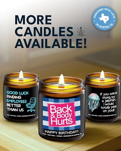 Funny Happy Birthday Candle, Unique Happy Birthday Gifts for Women and Men, Fun Gift Ideas for 30th, 40th, 50th and 60th Birthdays, Back and Body Hurts Candle, Long-Lasting Scent, Gift-Ready - Image 6