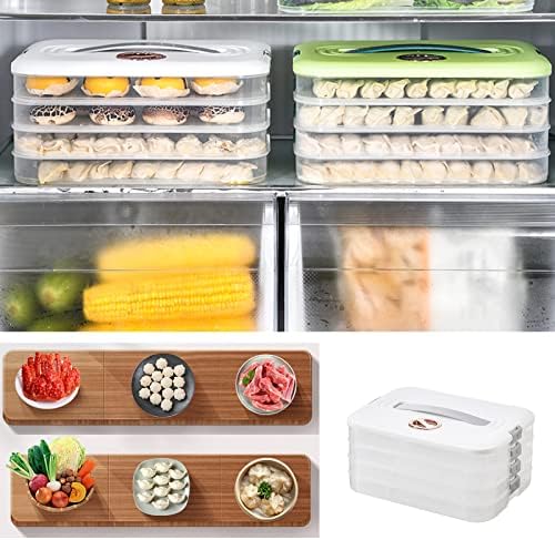 4-Layer Food Storage Containers with Lids Dumpling Storage Box - Image 4