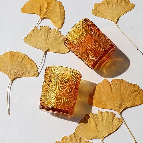 Woho 24pcs Amber Votive Candle Holder, Vintage Tealight Candle Holder Decor - Image 4