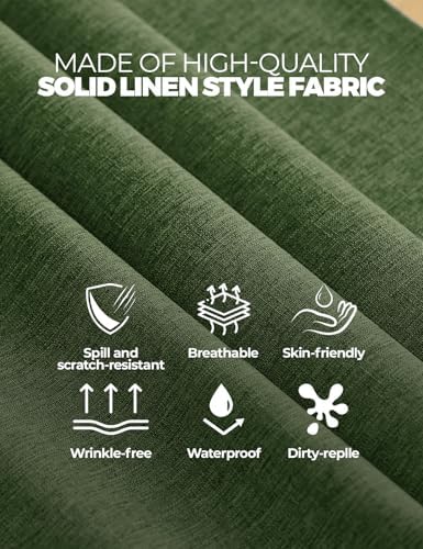 Decorelia Waterproof Table Cloth for 10ft Rectangle Table, Outdoor Spillproof Wrinkle Free Tablecloth for Banquet, Christmas, Thanksgiving,Easter (Oblong, 60 x 144 Inch (12-14 Seats), Dark Green) - Image 5