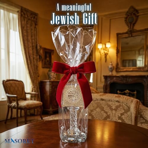 Crystal Havdalah Candle Holder 13 cm with Plaque - Image 6