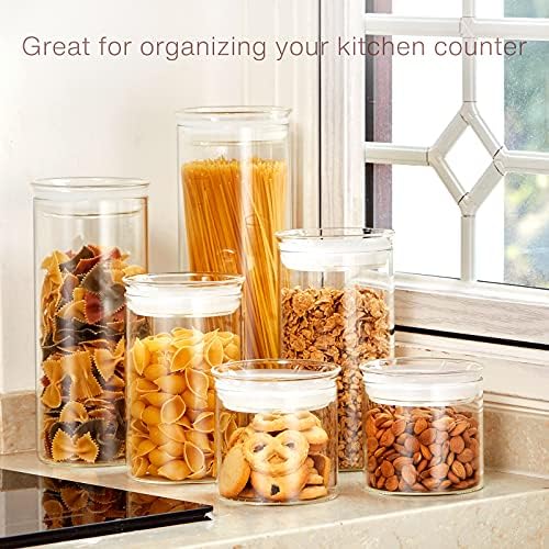 ZENS Glass Spaghetti Storage Container, 65oz Tall Glass Jars Set of 2 - Image 6