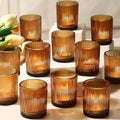 36 Pack Votive Candle Holders, Amber Candle Holders for Fall Table Decor by Uniteland