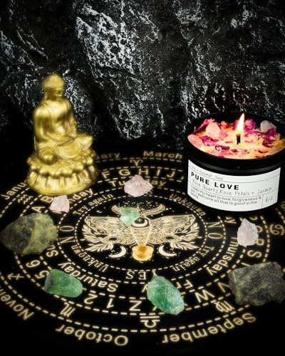 Crystal Candle, Healing Energy Protection Gift, Mindful Intentions, Best Friend, Mother's Birthday Gift.(Pure Love) - Image 5