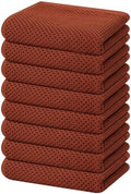Homaxy 100% Cotton Waffle Weave Kitchen Dish Towels 8-Pack, Rust by Homaxy